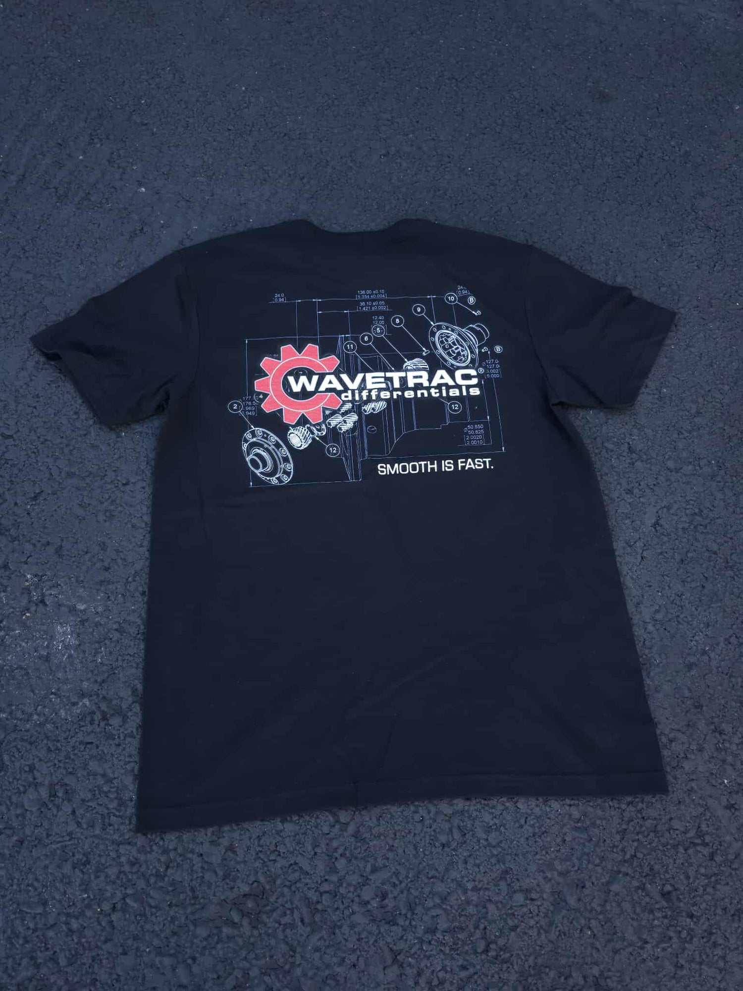 Wavetrac 'Smooth is Fast' T-Shirt Black (med/large/XL)